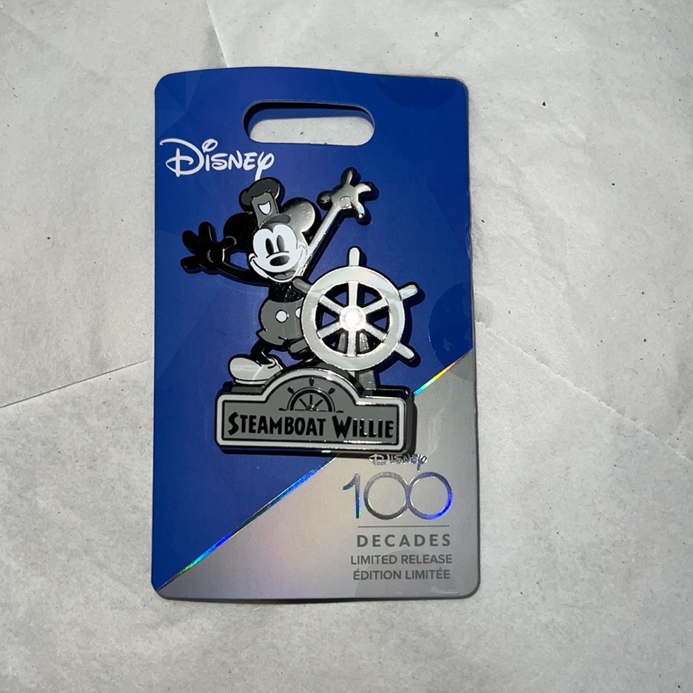 Mickey Mouse as Steamboat Willie Disney 100th Decades Pin